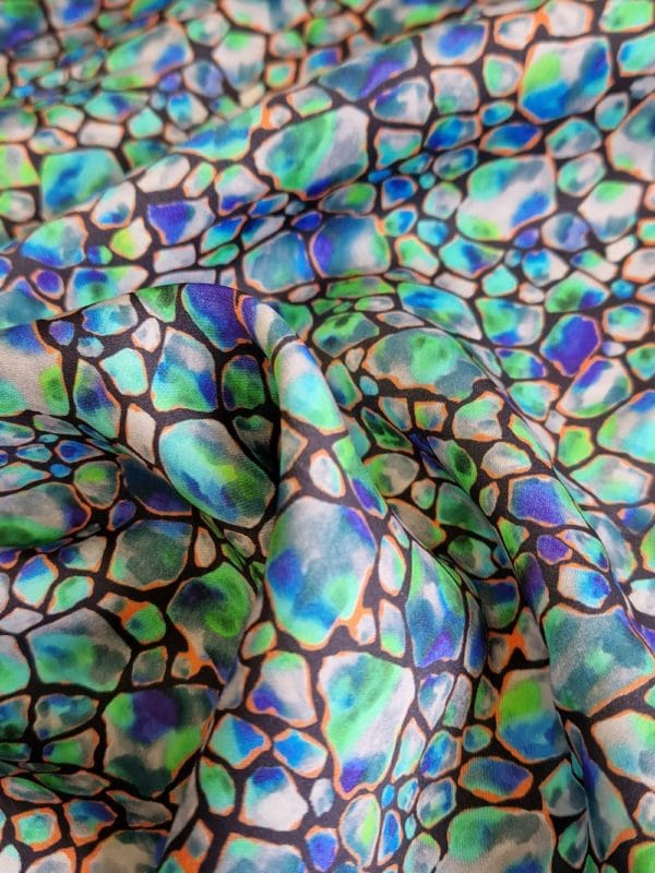 'Stained Glass' Silk-Like Charmeuse