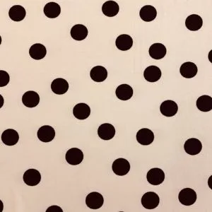 Stretch Viscose Jersey Black Spot on a Biscuit Ground