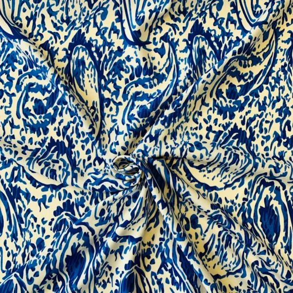 'Ananda' Ink Paisley Viscose Tencel Dress Fabric - Image 2