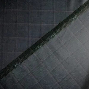 Dormeuil Luxury Wool Suiting Check | Teal/Navy
