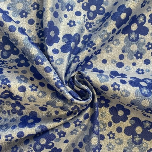 Jacquard Woven Daisy With Lurex - Image 2