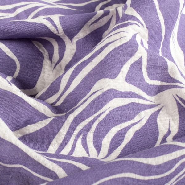 Mauve Abstract 100% Cotton Double Gauze - Image 2