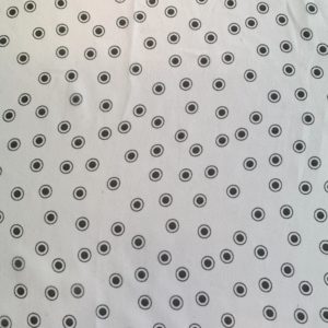 Silk Chiffon Spot | Ivory/Black Spot