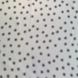 Silk Chiffon Spot | Ivory/Black Spot