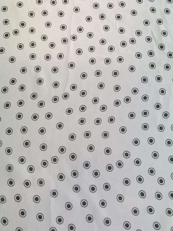 Silk Chiffon Spot | Ivory/Black Spot