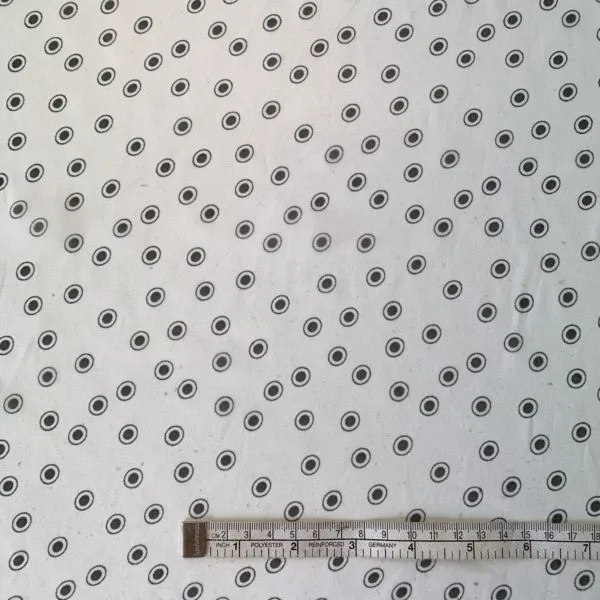 Silk Chiffon Spot | Ivory | Black Spot - Image 3
