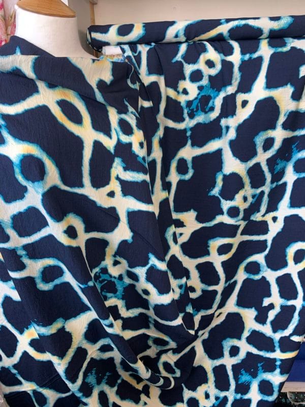 Animal Azul Viscose Twill Fabric - Image 5