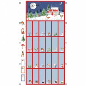 Winter Moon Christmas Eve Snow Advent Calendar Panel by Nutex 81770