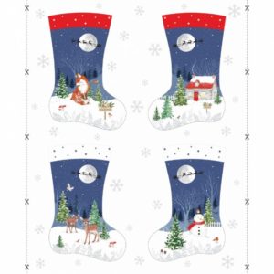 Christmas Eve Stocking panel by Nutex 81780