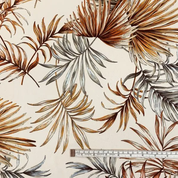 Polyester Crepe de Chine Jungle Leaf Print - Image 3