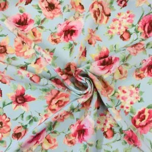 Peachskin Polyester Floral Prints