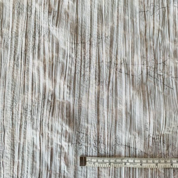 Embroidered Light Pleated Cotton with Shadow Burnout Look - Image 4
