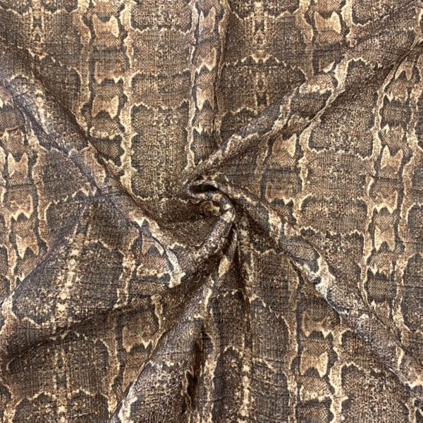 Polyester Linen Look Slubbed Suiting | Chocolate - Image 3