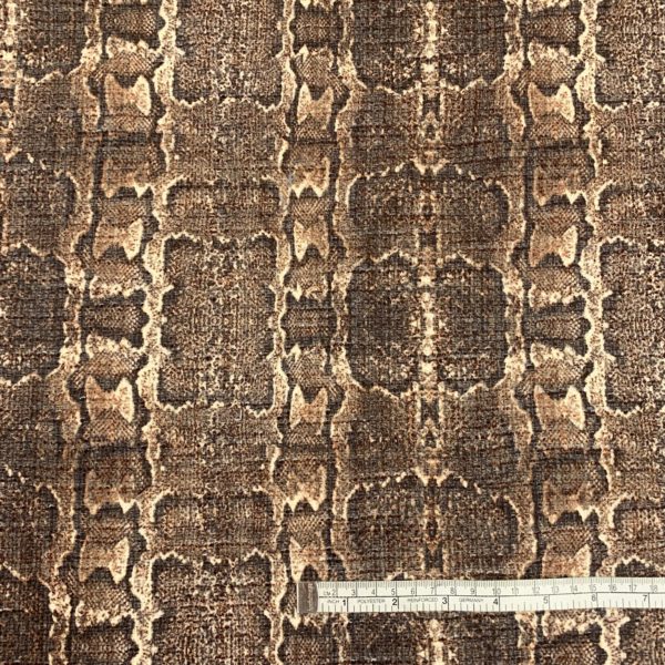 Polyester Linen Look Slubbed Suiting | Chocolate - Image 4