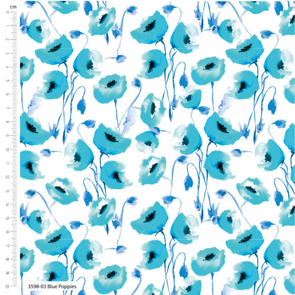 Vivid Watercolours Cotton Organic Fabric by Debbie Shore - Image 2