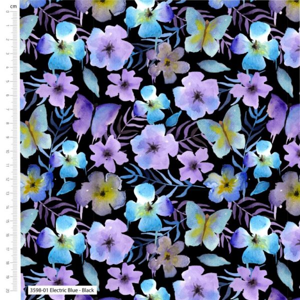 Vivid Watercolours Cotton Organic Fabric by Debbie Shore - Image 5