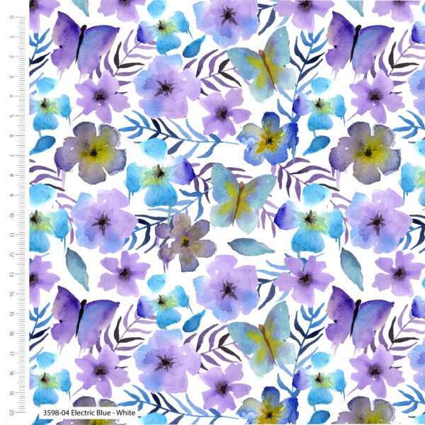 Vivid Watercolours Cotton Organic Fabric by Debbie Shore - Image 4