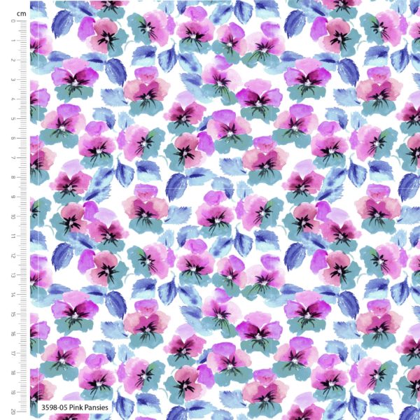 Vivid Watercolours Cotton Organic Fabric by Debbie Shore - Image 3