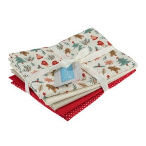 Cotton Fat Quarters | Gingerbread Theme | Bundle of 5