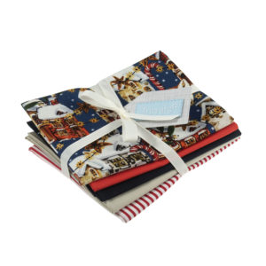 Cotton Fabric Fat Quarters by Trimits Navy Street Scene Bundle of 5 Code GTC182