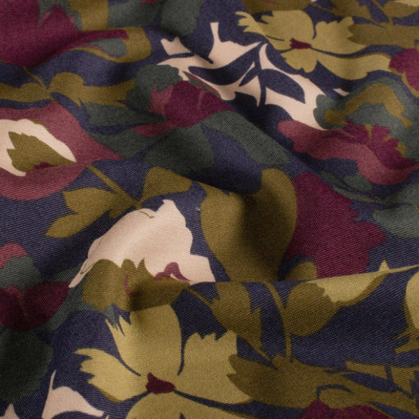 Ponte de Roma Stretch Jersey Abstract Floral | Cranberry