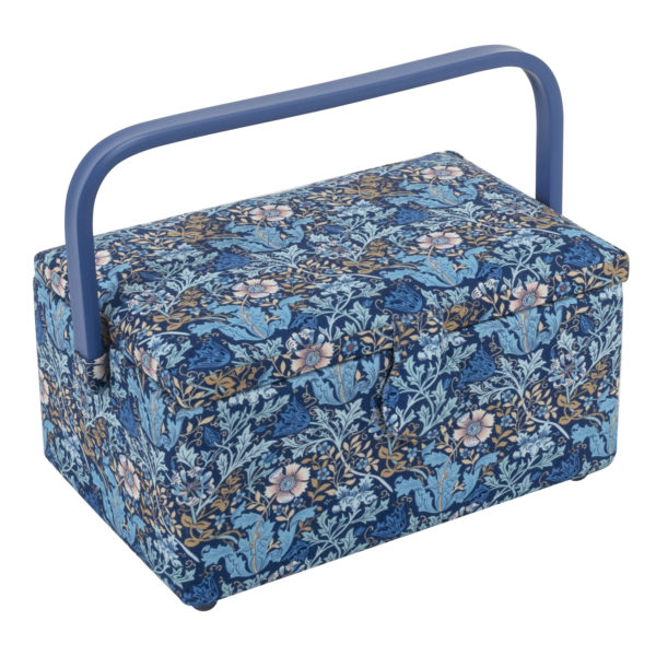 Sewing Box Medium | Woodblock Floral | Hobby Gift Create