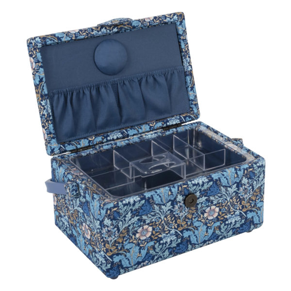 Sewing Box Medium | Woodblock Floral | Hobby Gift Create - Image 2