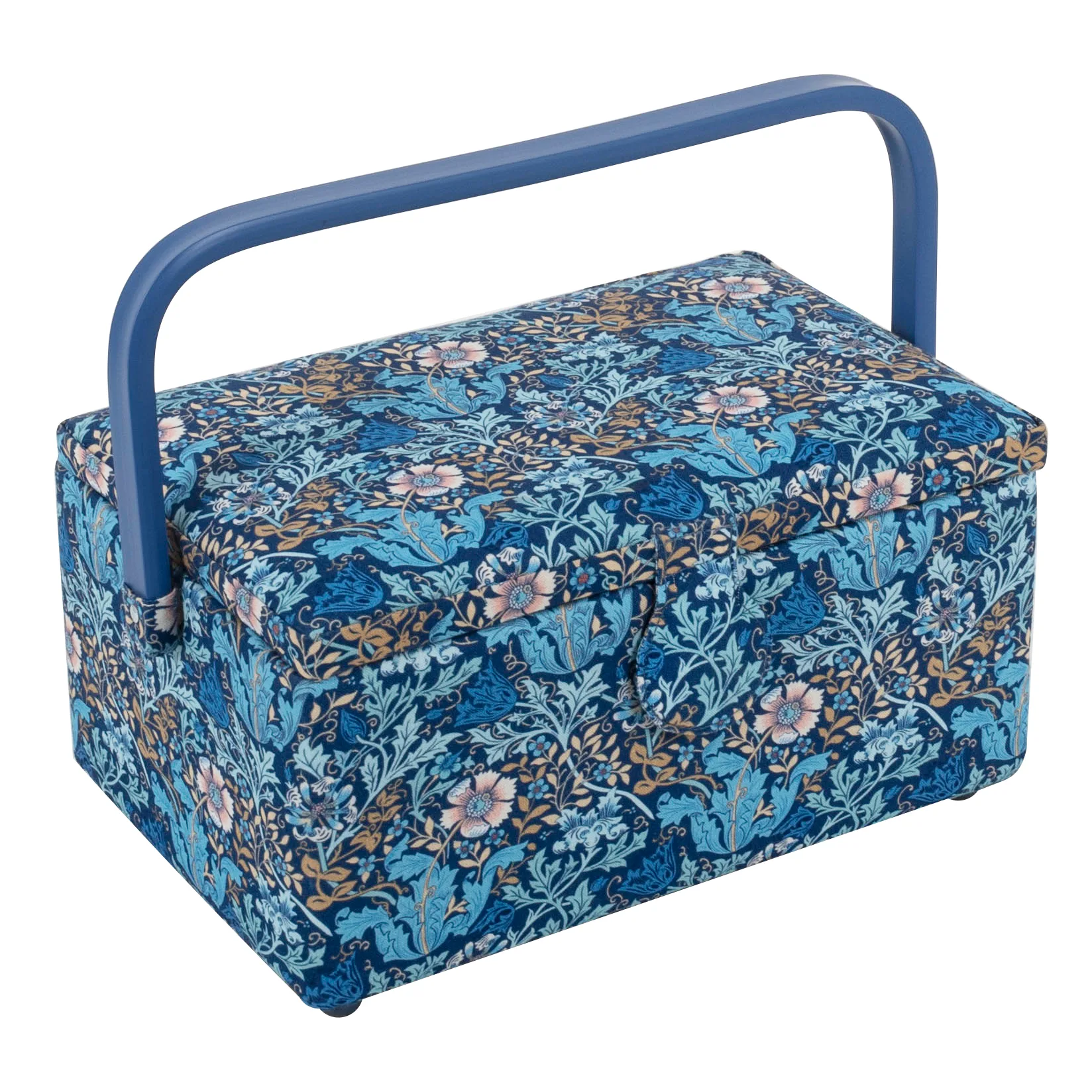 Sewing Box Medium | Woodblock Floral | Hobby Gift Create
