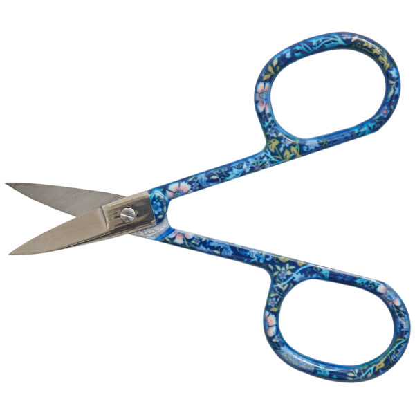 Embroidery Scissors: 9.3cm / 3.6" scissors with woodblock design - Image 3
