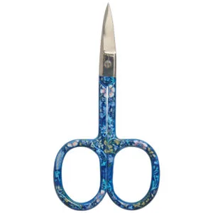 Embroidery Scissors: 9.3cm / 3.6" scissors with woodblock design