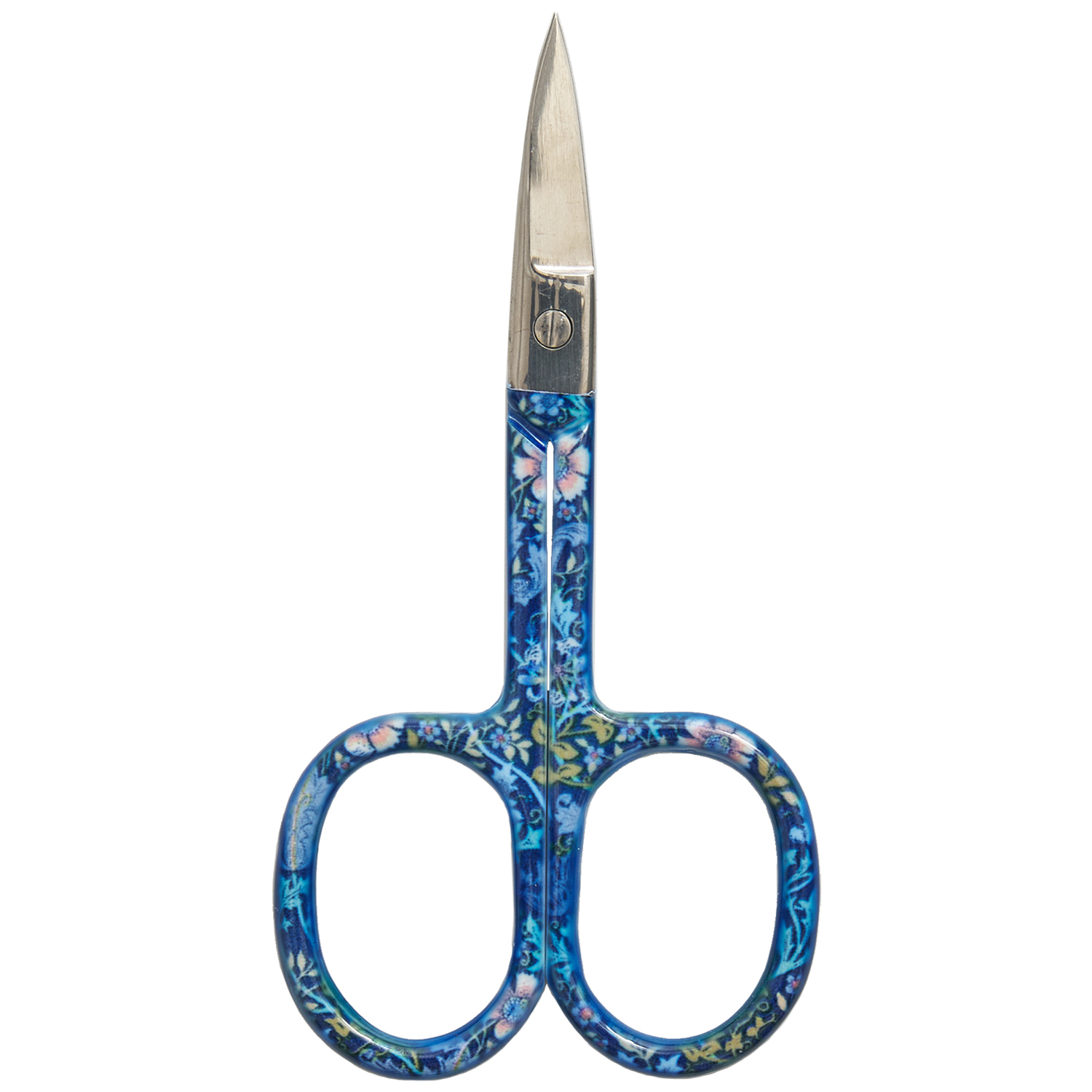 Embroidery Scissors: 9.3cm / 3.6" scissors with woodblock design