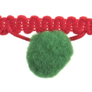 Pom Pom Trim Red Green