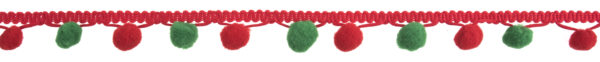 Pom Pom Trim Red Green - Image 3
