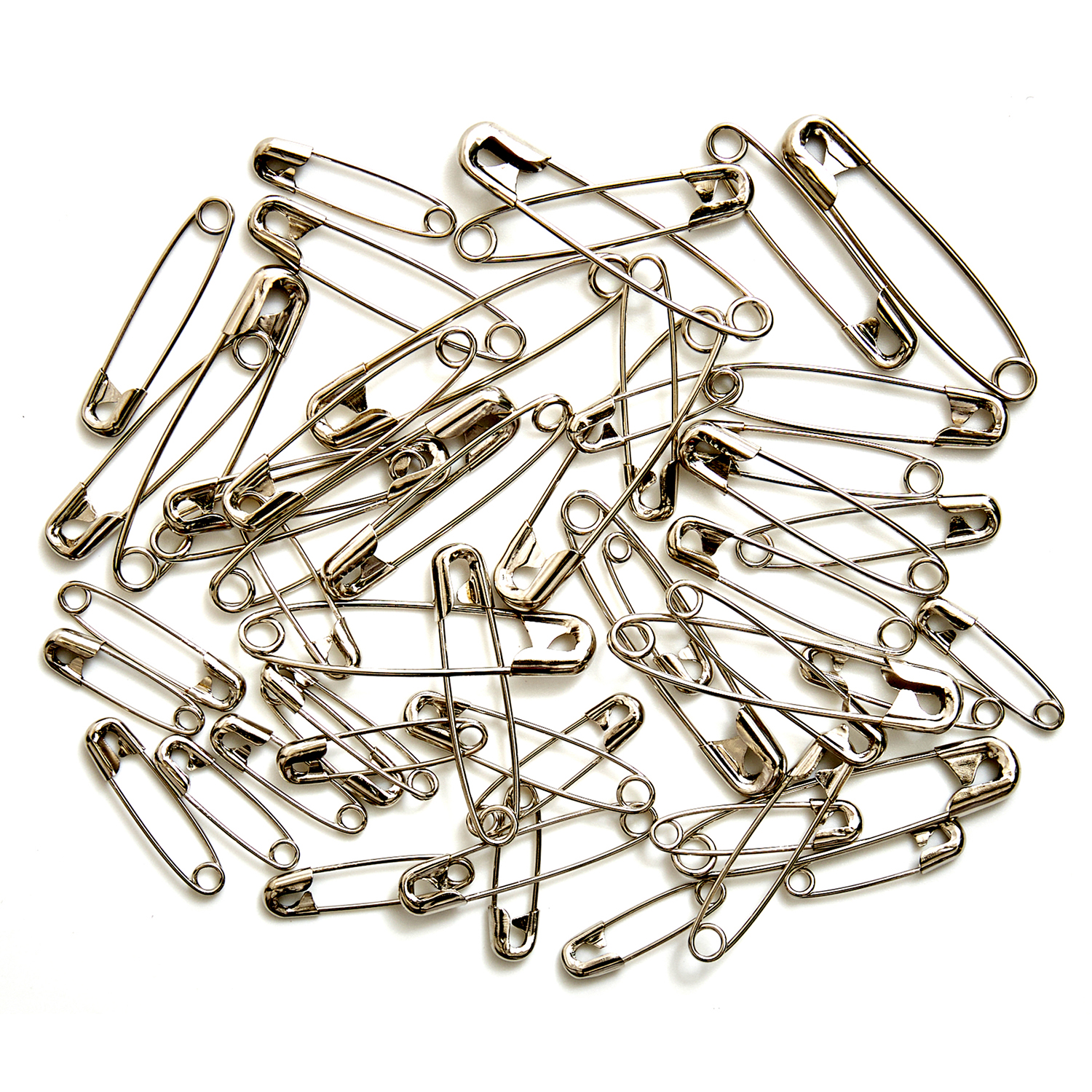 Pins | Assorted Safety Pins in Jar | 50 Pieces with Woodblock Crafts design - Image 3