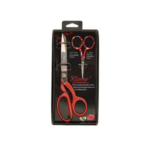Scissors Gift Set by Klasse: Metal dressmakers 8.25"/21cm, 4"/ 10cm Embroidery - on SALE!