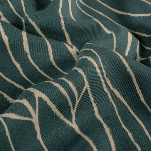 Soft Viscose Twill in Steel Blue tones | Natural Vein print fabric - Image 5