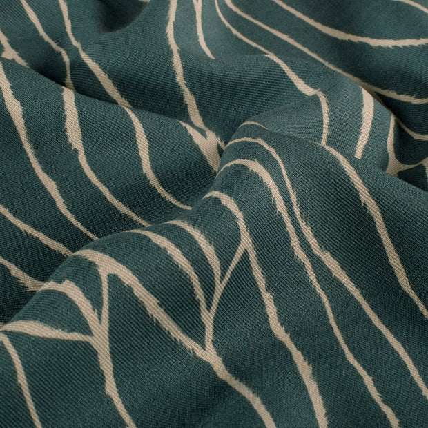 Soft Viscose Twill in Steel Blue tones | Natural Vein print fabric