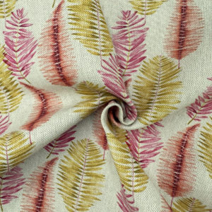 Cotton Rich Linen Look Craft Fabric Digital Printed Panama | Foliage Sorbet