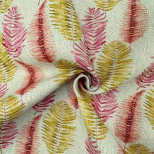 Cotton Rich Linen Look Craft Fabric Digital Printed Panama | Foliage Sorbet