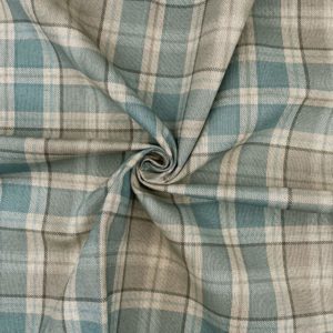 Cotton Rich Linen Look Craft Fabric Digital Printed Tartan Panama