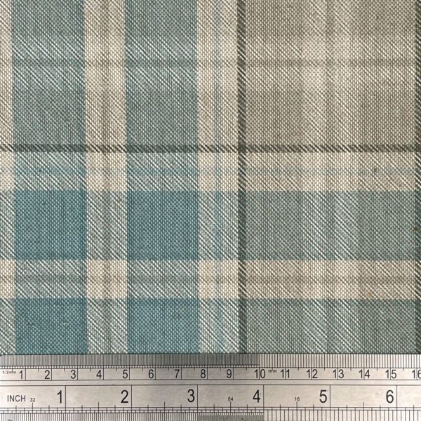 Cotton Rich Linen Look Craft Fabric Digital Printed Tartan Panama - Image 3