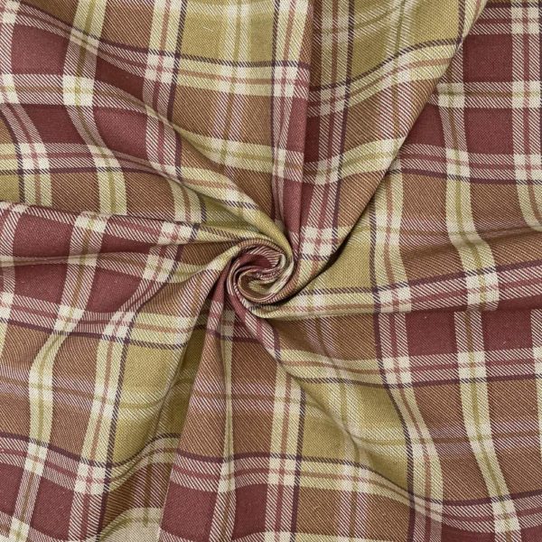 Cotton Rich Linen Look Craft Fabric Digital Printed Tartan Panama - Image 4