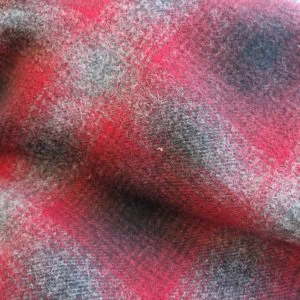 Beautiful Merged Wool Flannel Check | Grey | Wine | Black