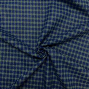Wonderful 100% Wool Tweed Two Tone Check  | April Blue | Half Price