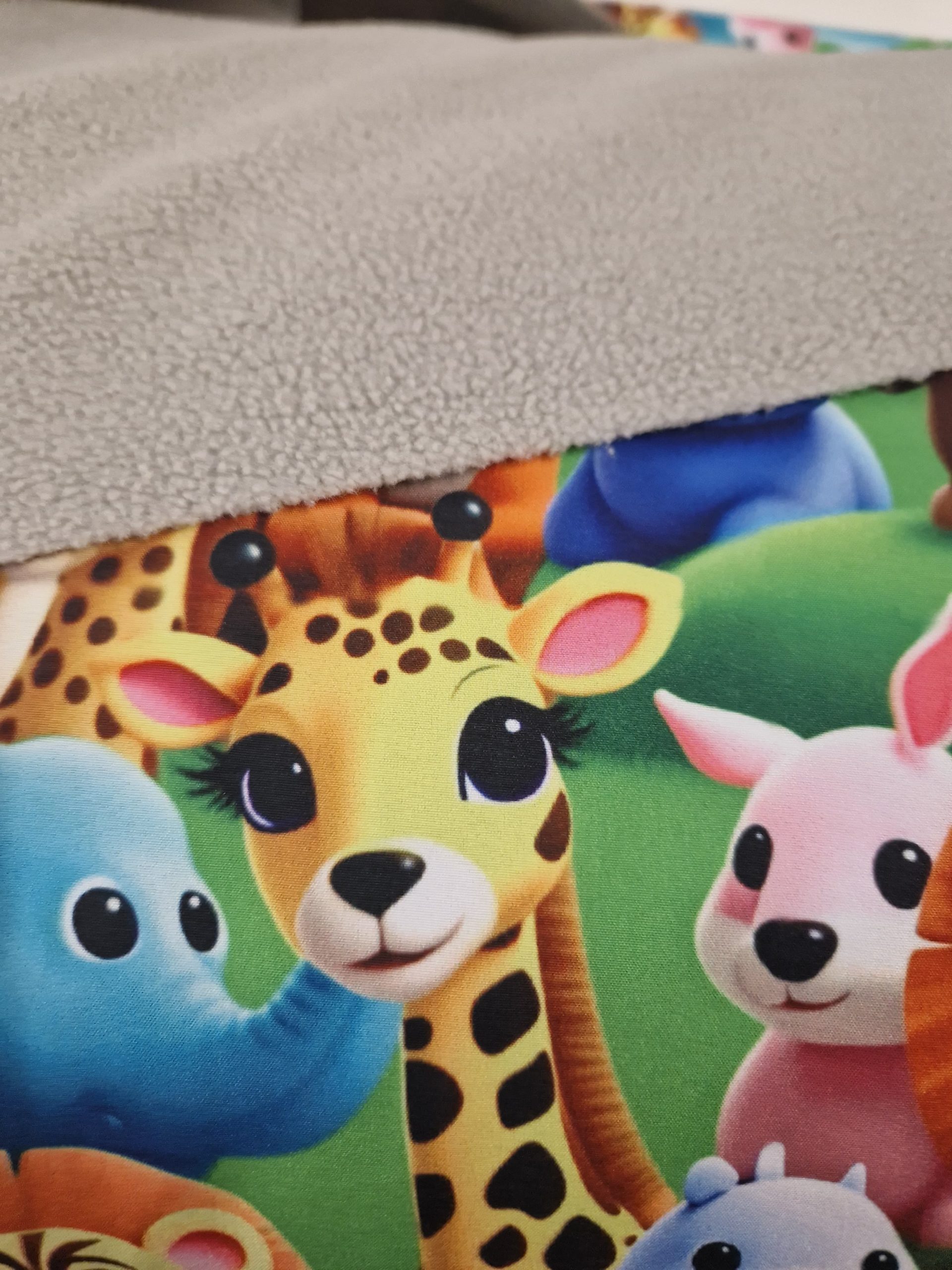 Soft Shell lined Fleece fabric in Cartoon Animals, Sold per 1/2mt - Image 2