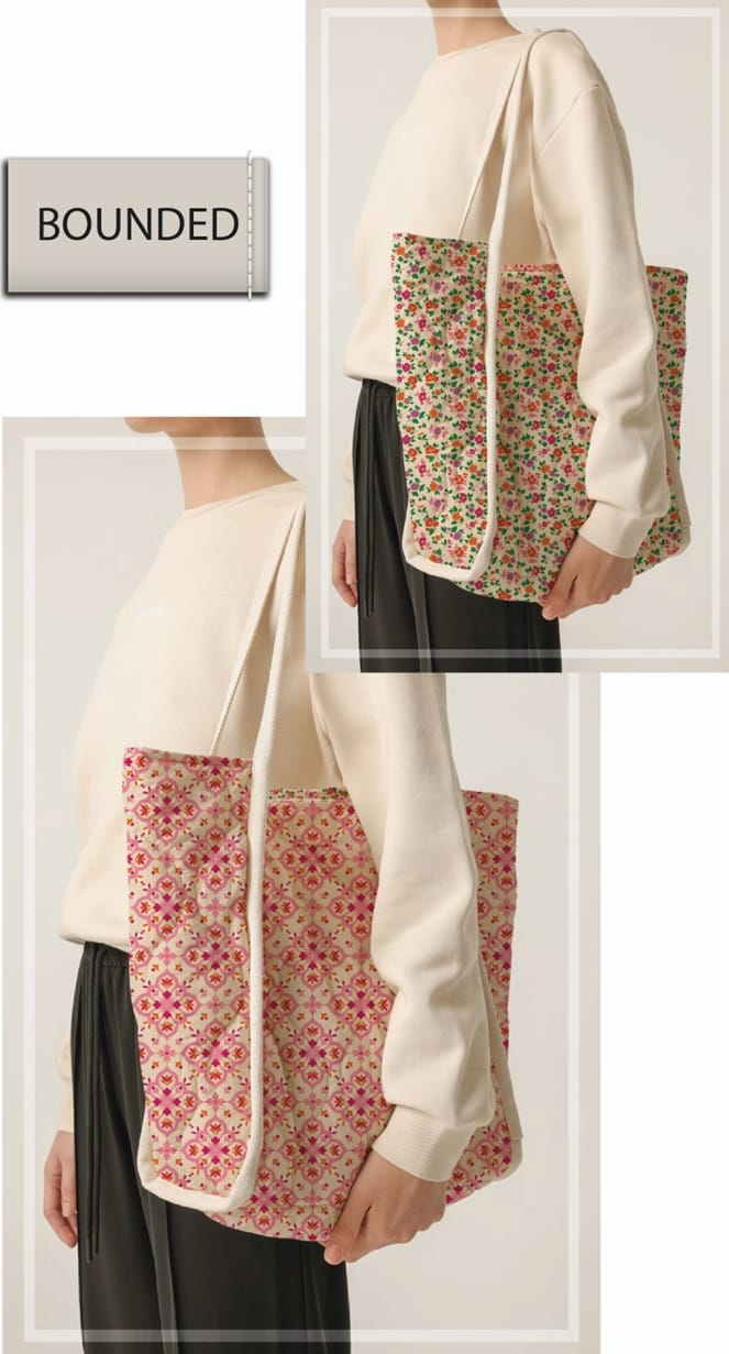 Quilted Printed Floral Pinks Bonded Muslin Fabric