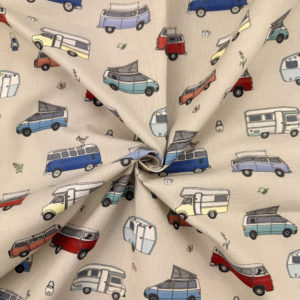 Cotton Canvas 'Cozy Campers | Linen | Emma Lawrence Designs