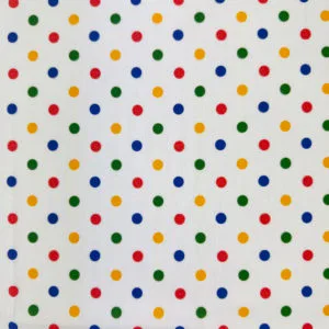 Cotton Poly Poplin Rainbow Spots