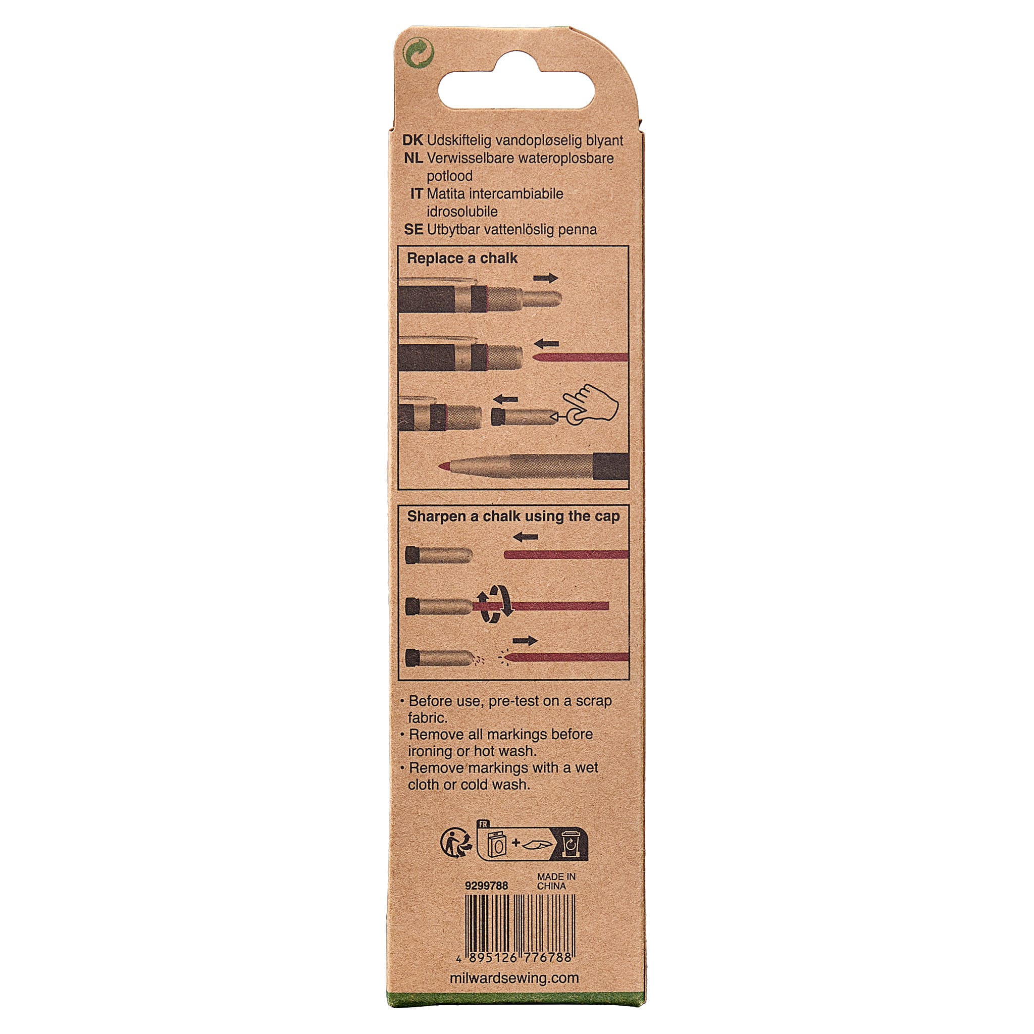 Interchangeable Water Soluble Chalk Pencil by Milward - Image 4