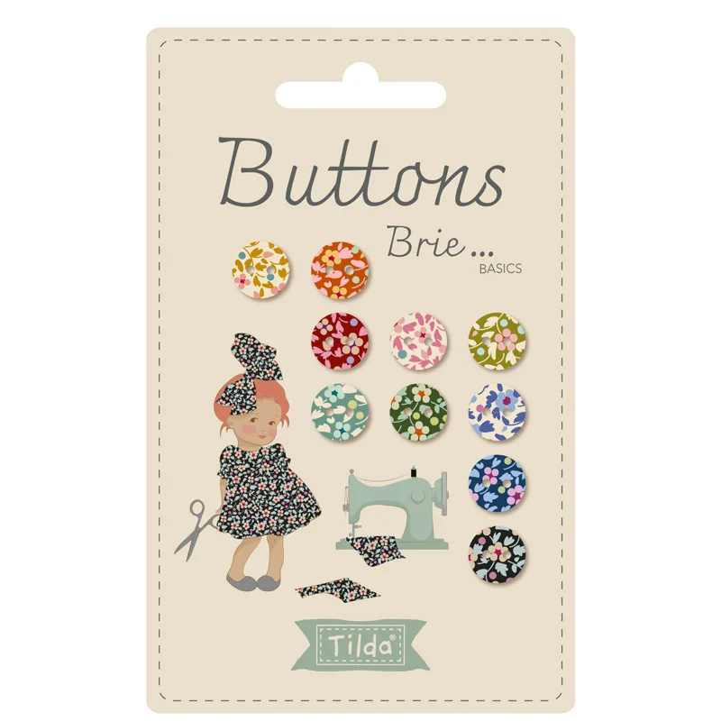 Tilda Fabric Covered Buttons | Brie